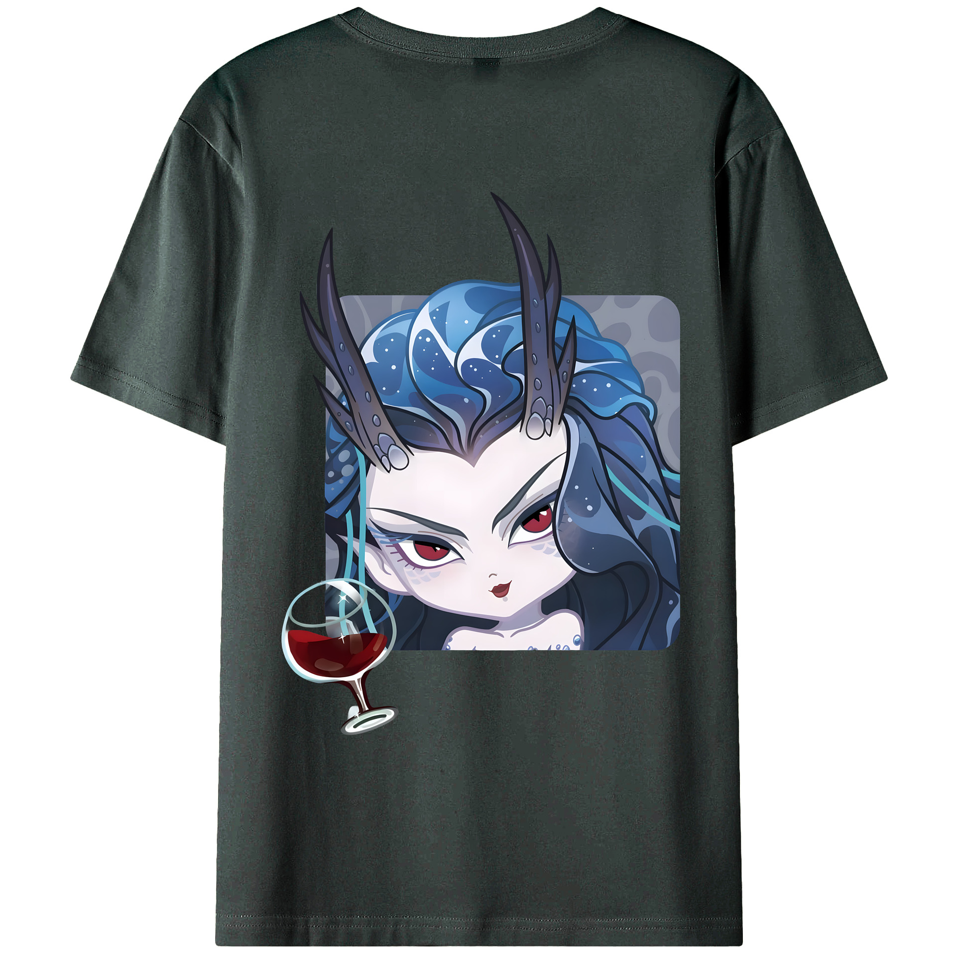 （画像用） Ne Zha 2 ナタ 魔童の大暴れ 綿100％ メンズ半袖Tシャツ（バックプリント） 通気性